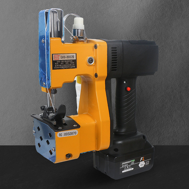 Sewing Machine In Textile Industry - เครื่องเย็บถุงผ้าแบบพกพา, 890D เครื่องเย็บผ้าไฟฟ้าแบบชาร์จแบตเตอรี่ลิเธียม, สำหรับอุตสาหกรรมสิ่งทอแบบบรรจุภัณฑ์อัตโนมัติ