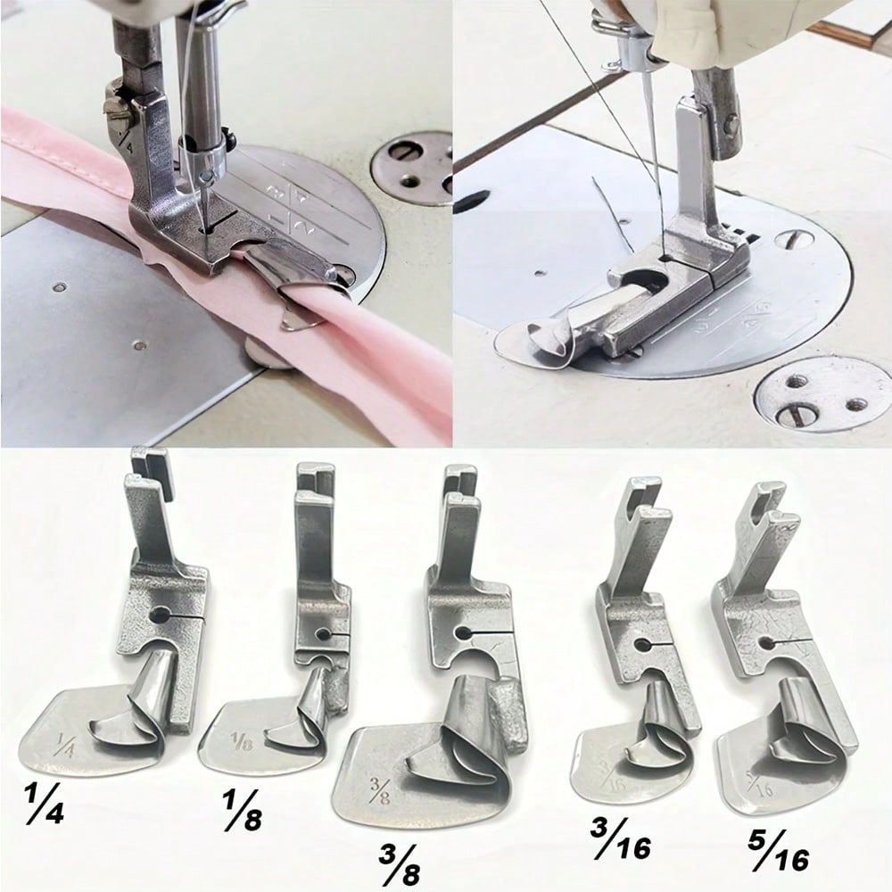 Sewing Hemming - ตีนผีจักรเย็บผ้าอุตสาหกรรมแบบโค้ง 1 ชิ้น ขนาด 1/8
