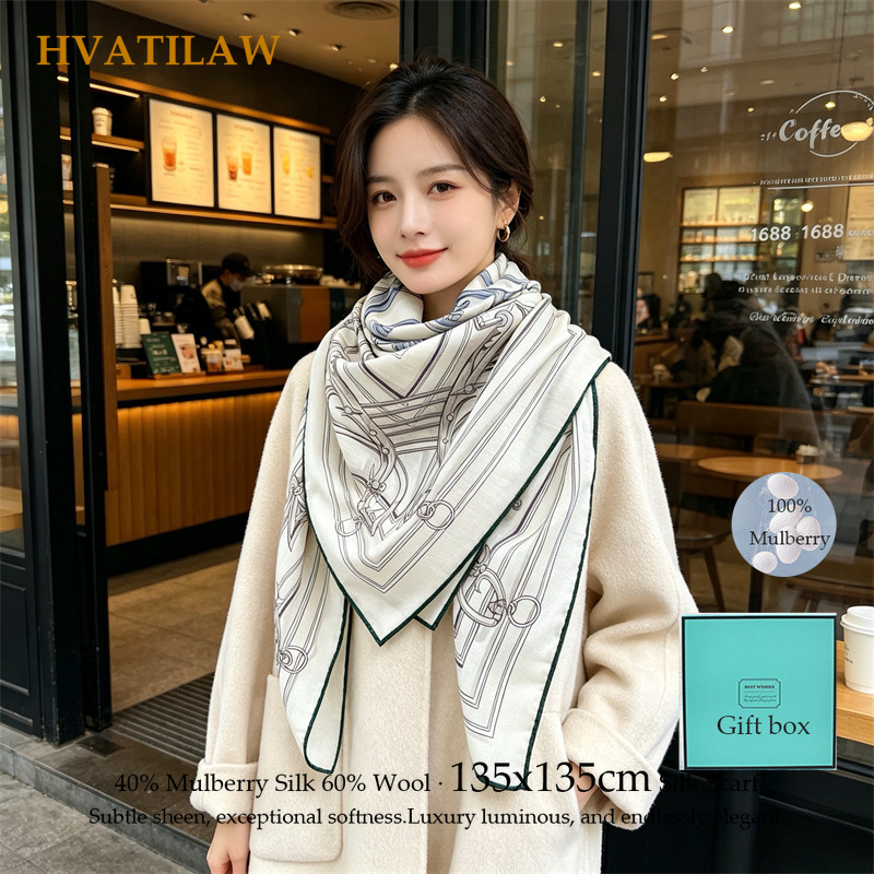 ผ้าพันคอไหมผสมขนสัตว์ 40% 60%  - Sewing Hemming บทวิจารณ์และราคา