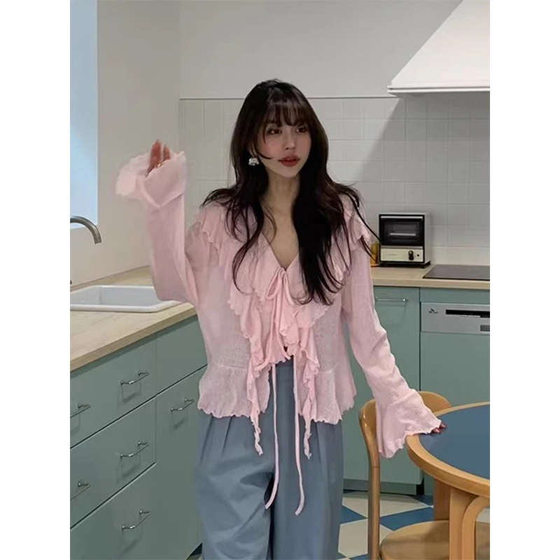 MEXZT Cropped เสื้อสีขาวผู้หญิ - Sewing V บทวิจารณ์และราคา