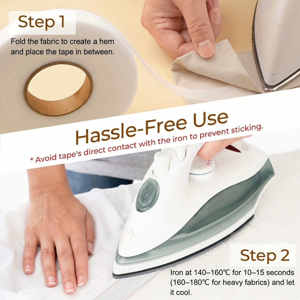 เทปกาวสองหน้าแบบไม่ทอสำหรับรีด - Sewing Hemming บทวิจารณ์และราคา