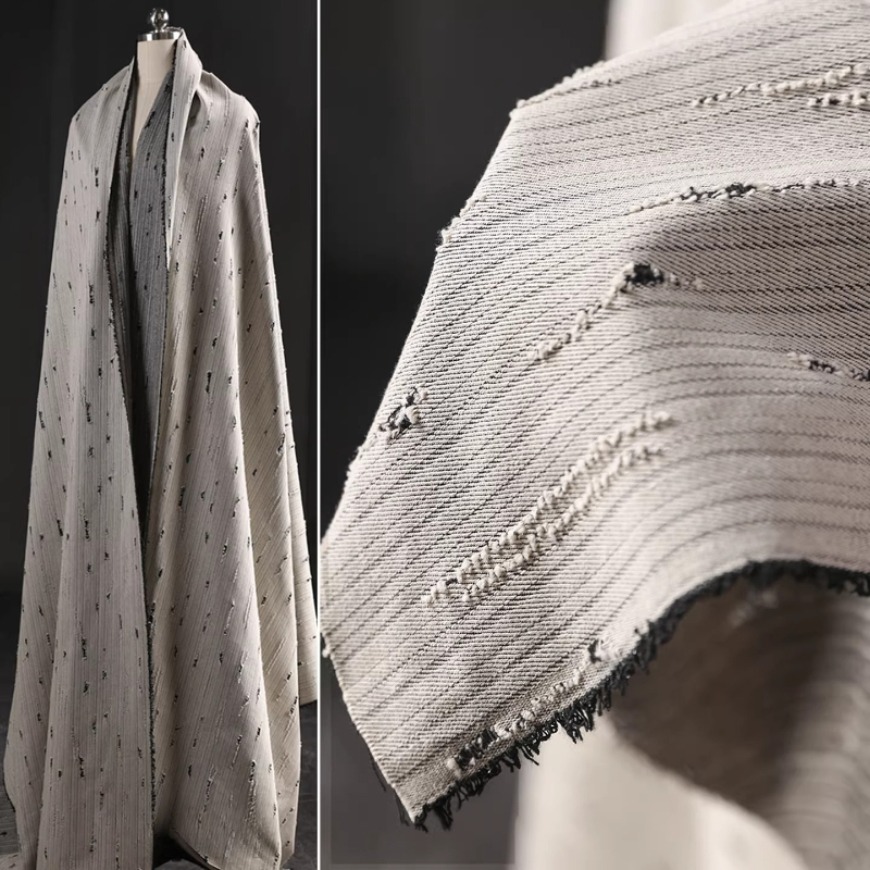 ผ้าแจ็คการ์ดลายทางผ้ายีนส์ผสมฝ - Sewing Recycling บทวิจารณ์และราคา