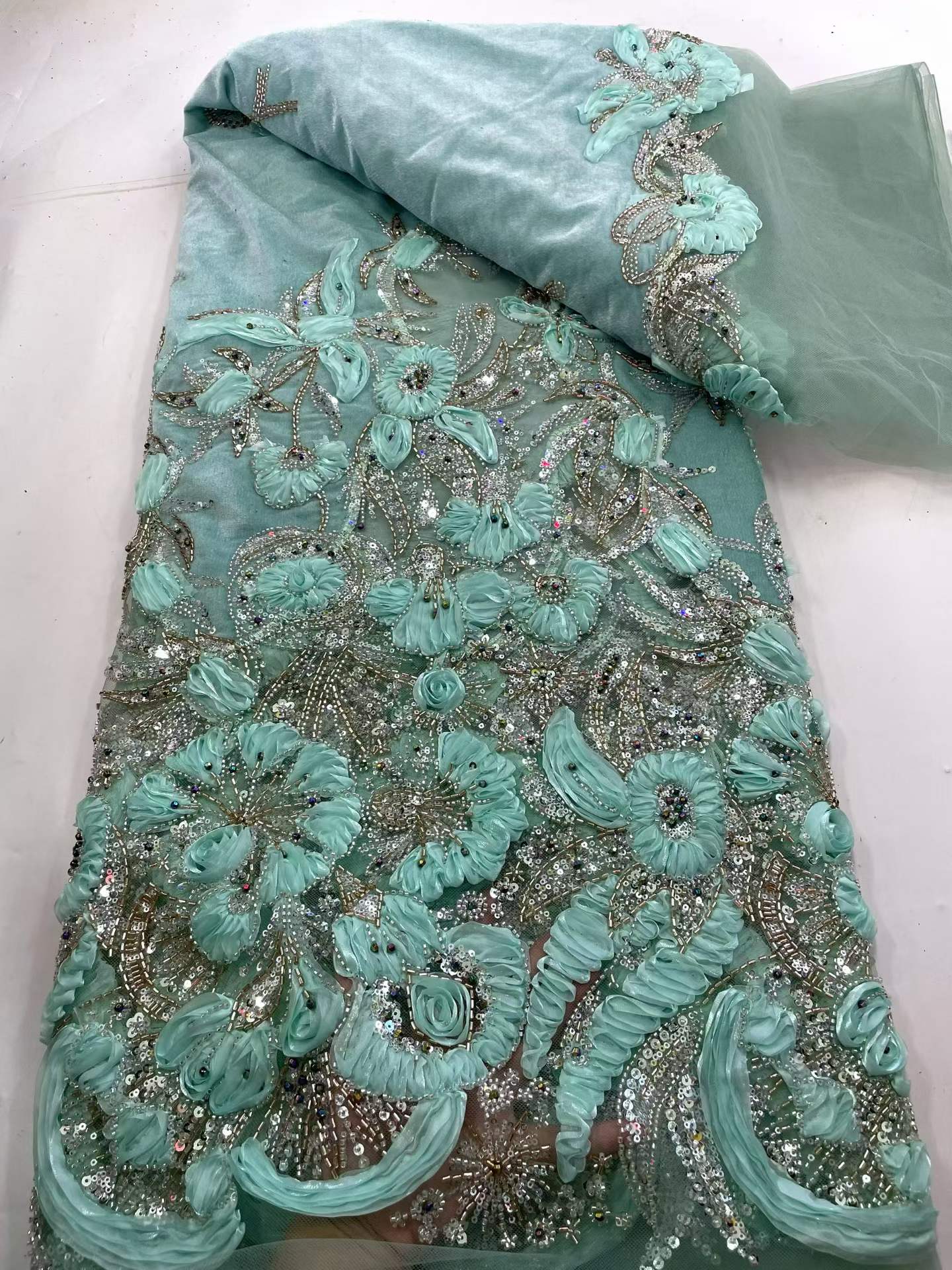 ผ้าลูกไม้กำมะหยี่ปักเลื่อมแอฟร - Sewing Velvet Fabric บทวิจารณ์และราคา