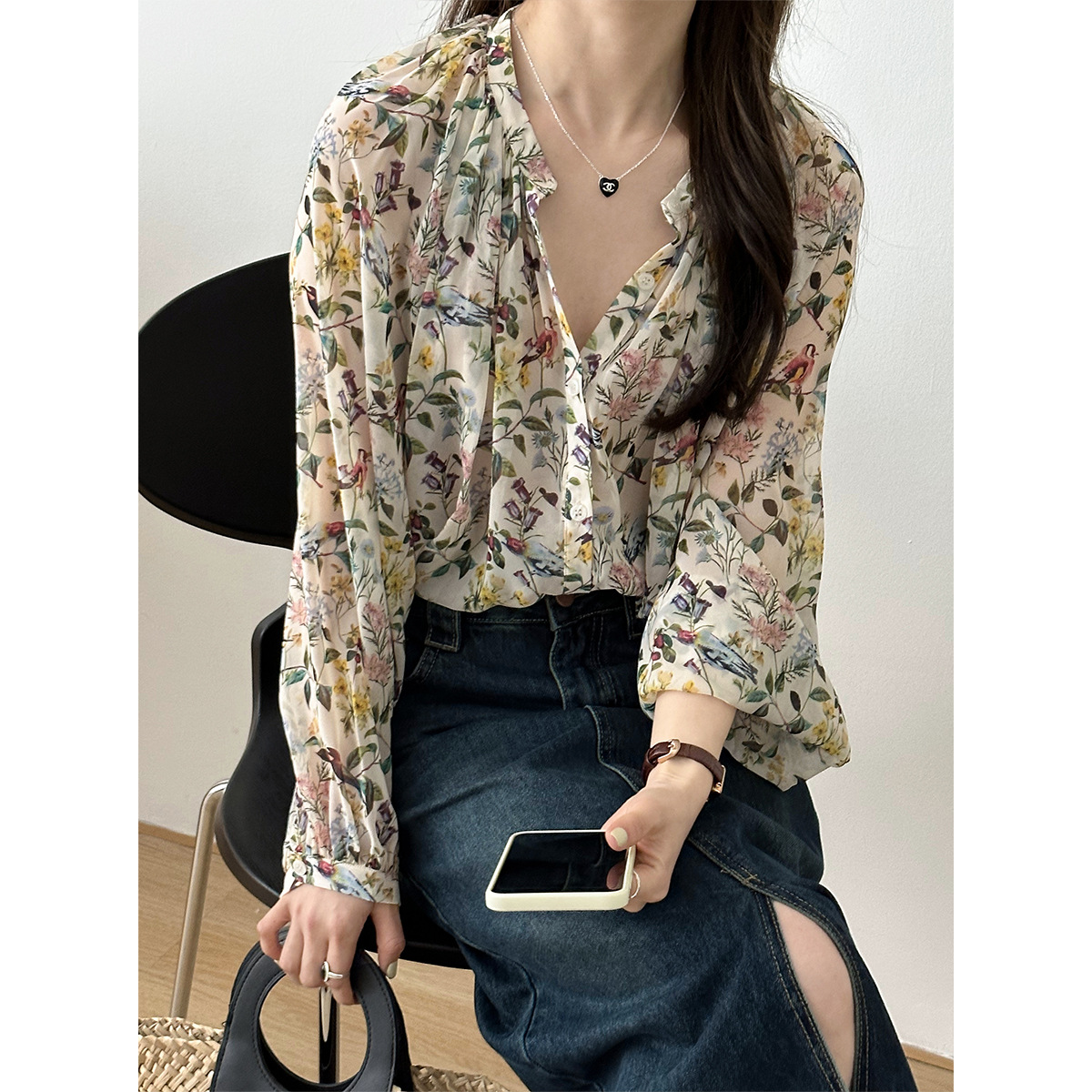 เสื้อผู้หญิงลายดอกไม้สไตล์โบฮี - Sewing V บทวิจารณ์และราคา